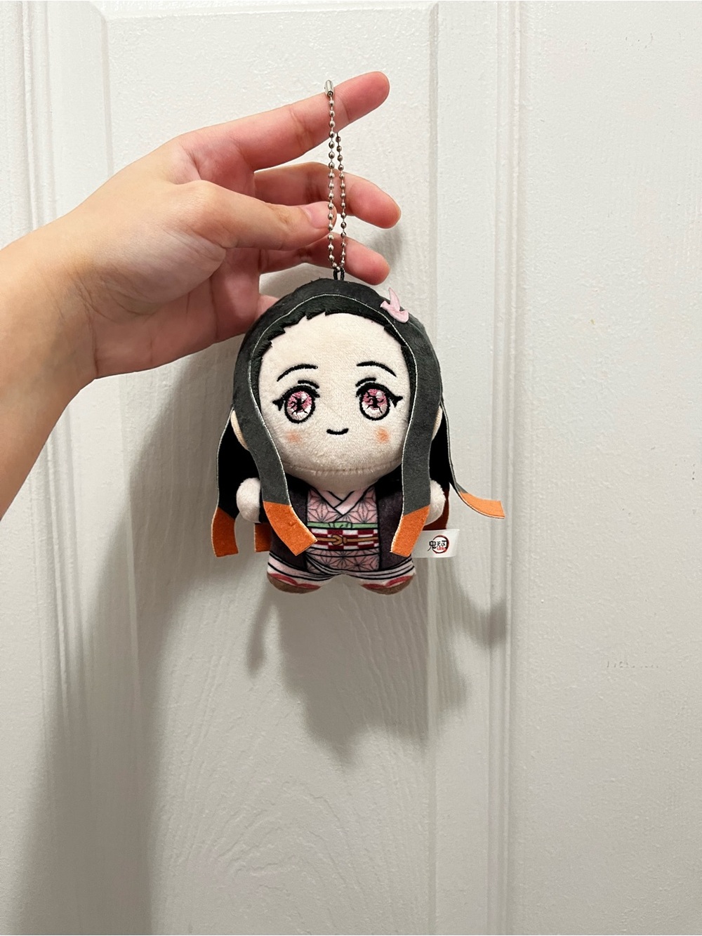 Nezuko Mini Plush Keychain - Pink & Black